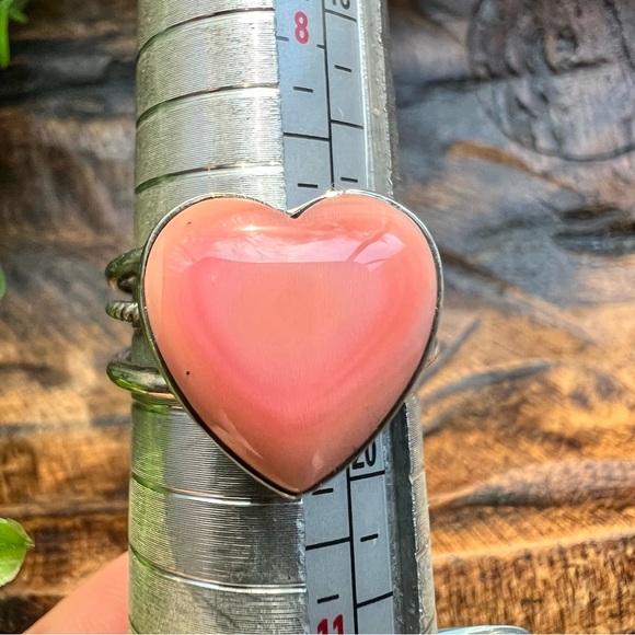 925 Sterling Silver Queen Conch Heart Split Band Ring Size 9.5 Southwestern